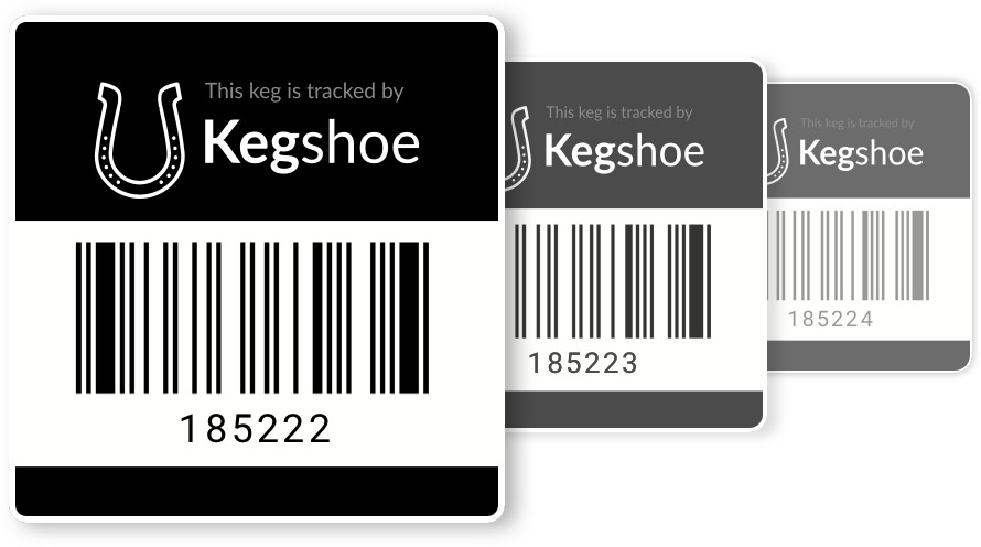 Kegshoe barcode labels